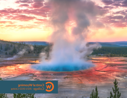 A thermal hot pool in Yellowstone National Park.